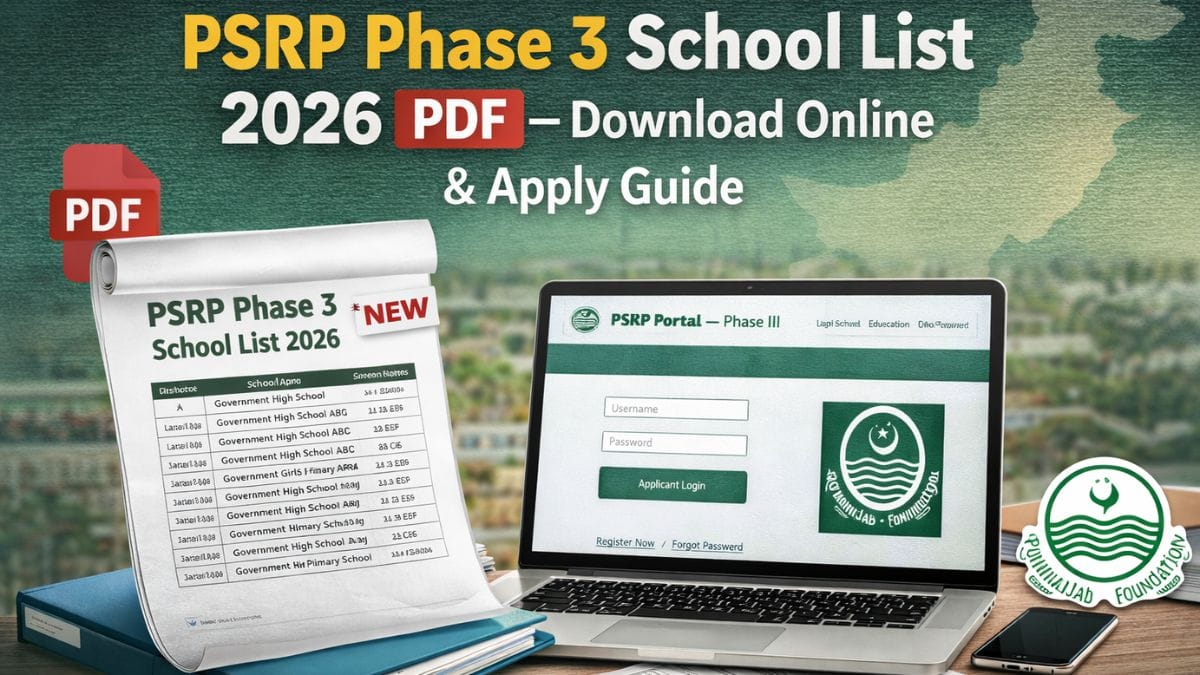 PSRP Phase 3 School List 2026 PDF – Download Online & Apply Guide