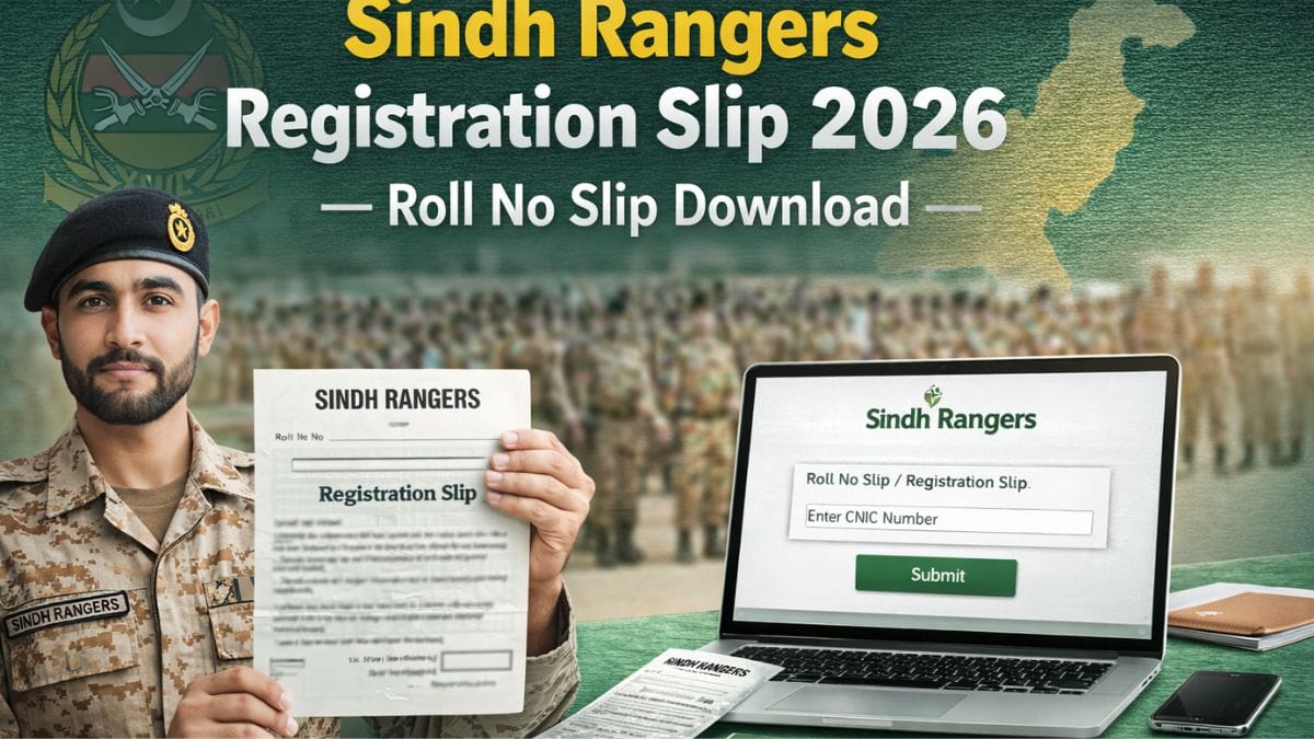 Sindh Rangers Registration Slip 2026 – Roll No Slip Download