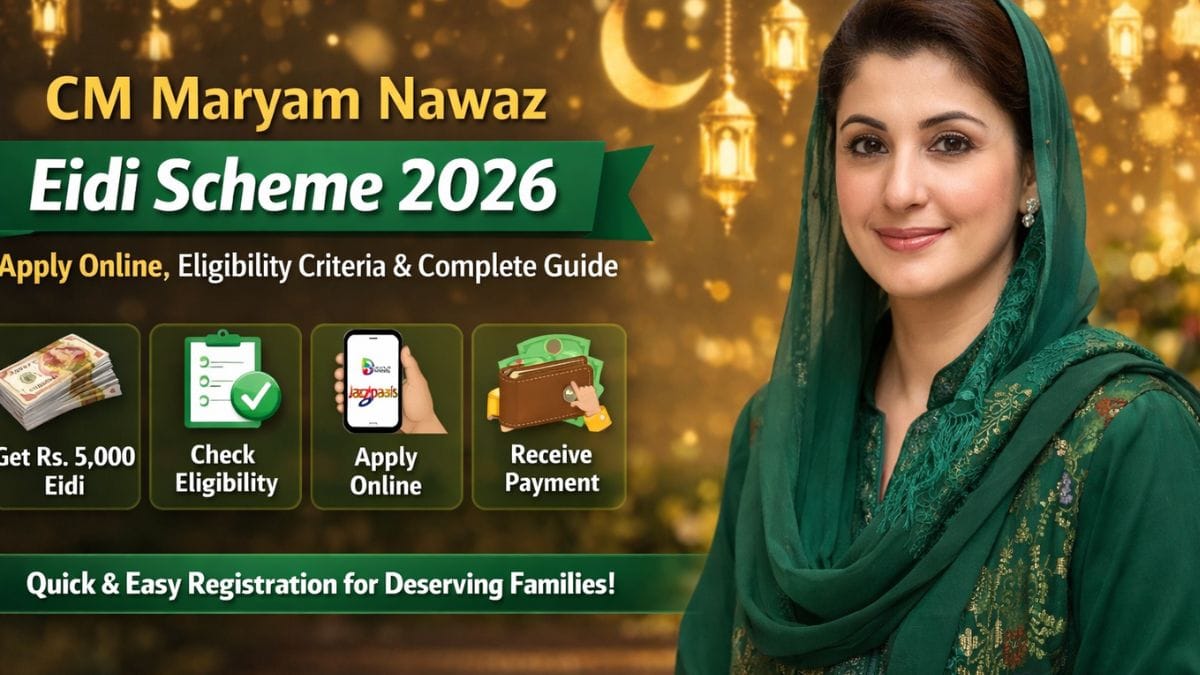 CM Maryam Nawaz Eidi Scheme 2026 – Apply Online, Eligibility Criteria