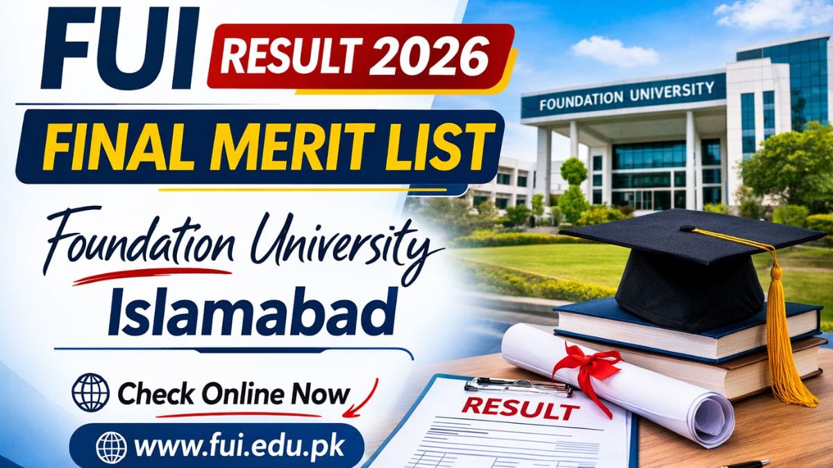 FUI Result 2026 Final Merit List Foundation University Islamabad