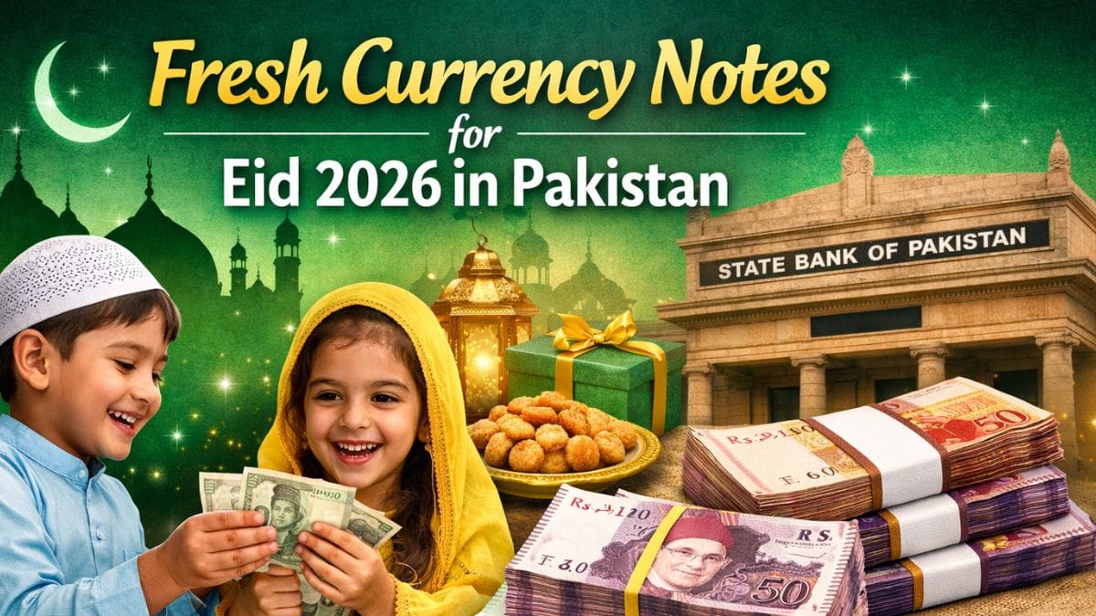 Fresh Currency Notes for Eid 2026 in Pakistan State Bank