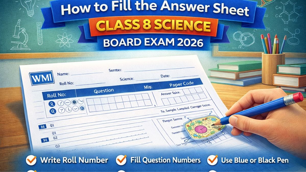 How to Fill the Answer Sheet – Class 8 Science Board Exam 2026