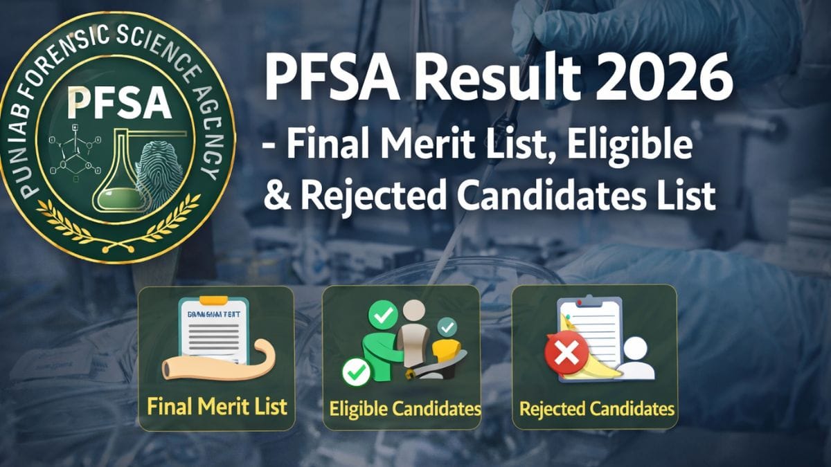PFSA Result 2026 – Final Merit List, Eligible & Rejected Candidates List