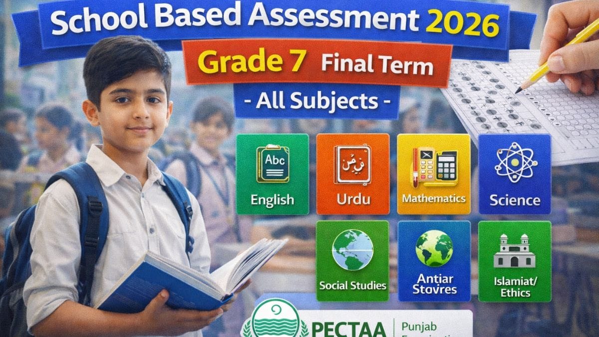 School Based Assessment 2026 Grade 7 Final Term – All Subjects